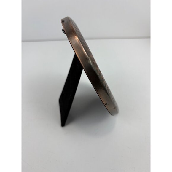 Oval Copper Picture Frame 3.5"x5" Black Velvet Backing dElegance Handcrafted - Picture 3 of 4